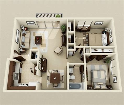 Two Bedroom House Plans By Crescent Ninth Street And Domaine At