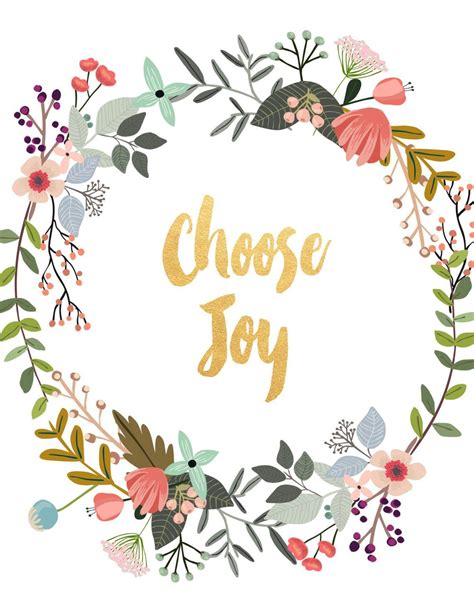 Choose Joy Printable Art Inspirational Print Typography | Etsy | Choose joy printable, Choose ...
