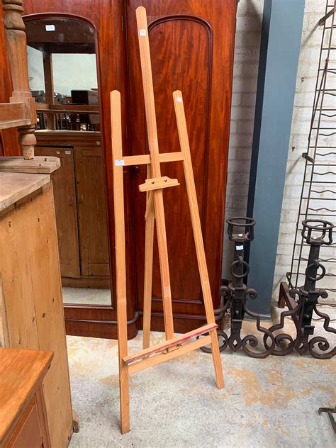 Sold Price Wooden Artist Easel Of Folding Design Approx 148cm H