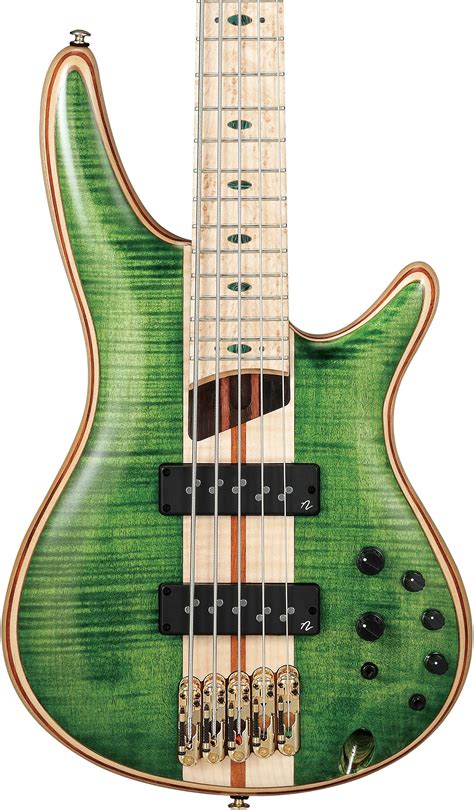 Ibanez Sr5fmdx Egl 5 String Bass Guitar In Emerald Green Low Gloss