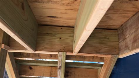 Although we do not know for sure, here are two theories we have more recently it has become popular to stain wood beadboard porch ceilings. Cedar Porch Ceiling Pt 2 - YouTube