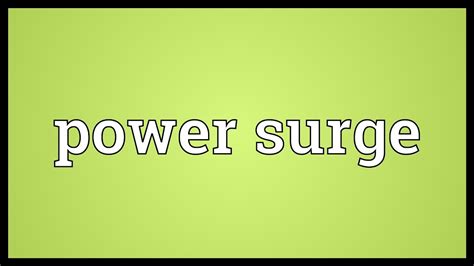 Power surge Meaning - YouTube