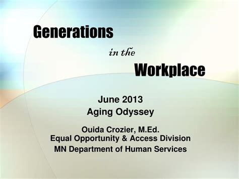 Ppt Generations In The Workplace Powerpoint Presentation Free