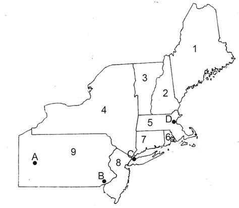 Northeast Region States Printable Map Printable Templates