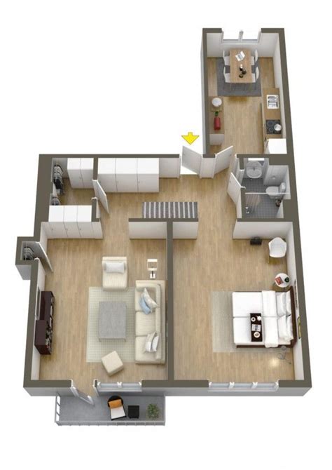 40 More 1 Bedroom Home Floor Plans House Floor Plans Small House