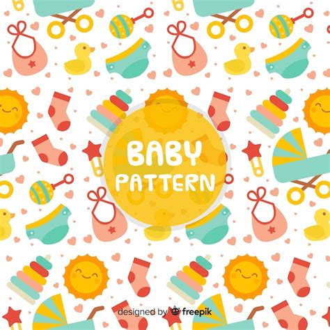 Free Vector Cute Baby Pattern