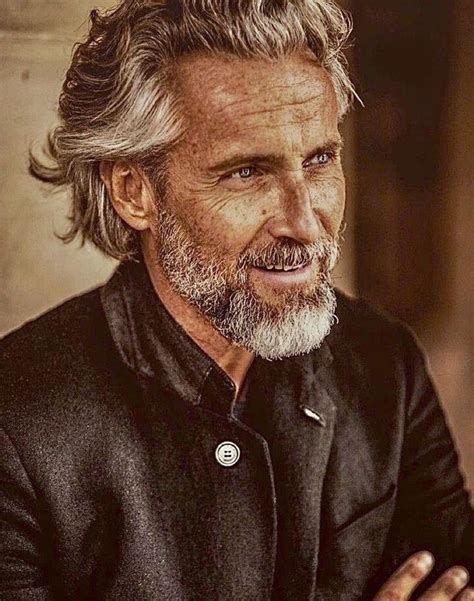 Awesome Gray Haired And Beard Men Ideas To Try Asap Grey Hair Men