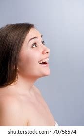 Happy Naked Woman Looking Light Stock Photo Shutterstock