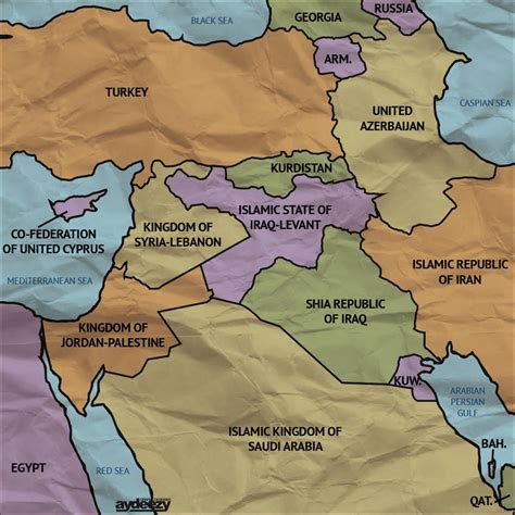 New Middle East Map By Ay Deezy On Deviantart