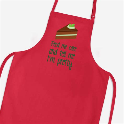feed me cake apron novelty aprons slightly disturbed