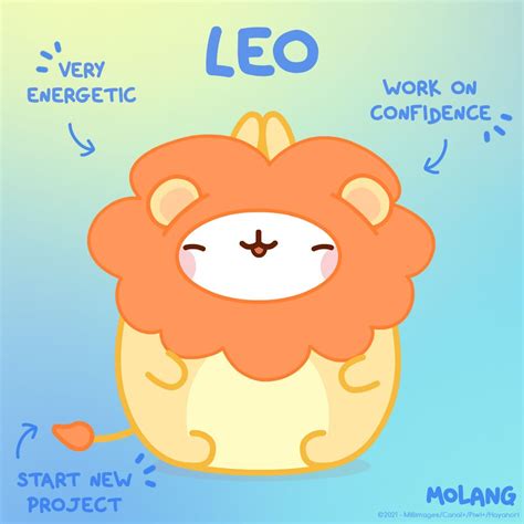 Molang Leo 2021 Zodiac Cute Animal Drawings Kawaii Molang Cute