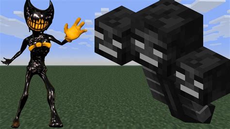 Bendy The Ink Demon Vs Wither In Minecraft Youtube
