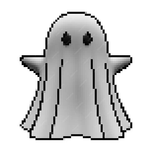 Premium Photo 3d Pixel Art White Ghost Floating Halloween Decorative