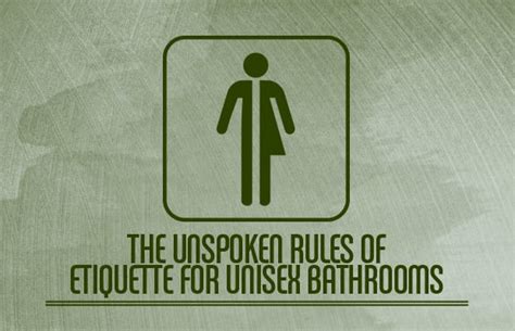 The Unspoken Rules Of Etiquette For Unisex Bathrooms Complex