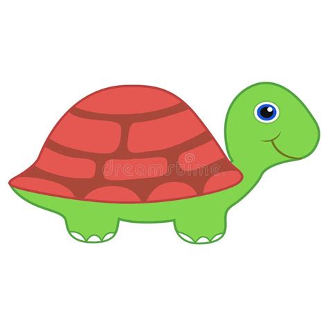 Cute Turtle Vector On Isolated White Background Hand Drawing Green And