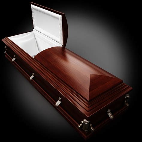 3d Model High Def Classic Coffin Wood Victorian Ii