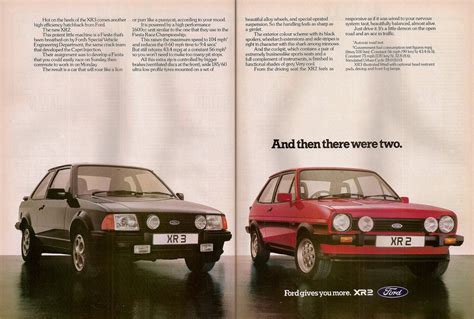 Ford Fiesta Xr And Ford Escort Xr Advert Trigger S Retro Road Tests Flickr