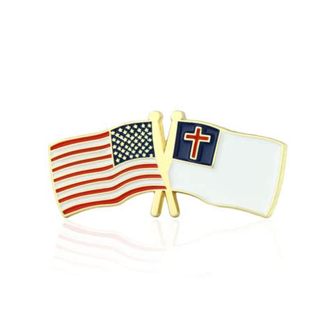 Usa And Christian Crossed Flag Pins American Flag Cross Pin
