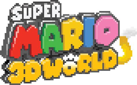 Super Mario 3d World Logo Pixel Art By Djtoast3 On