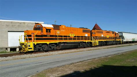 Carolina Andpiedmont Gp38 2 2079 And 2007 Lead A Train Northbound Through