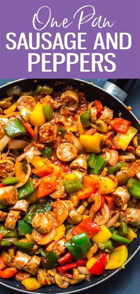 This sauce is made with the finest… One Pan Sausage Peppers and Onions - The Girl on Bloor