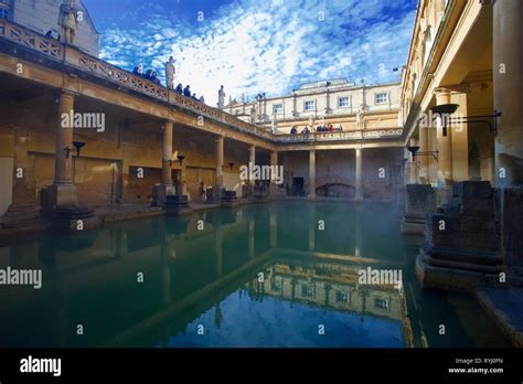Roman Baths Bathsomerset England Stock Photo Alamy