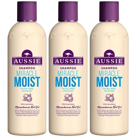 Aussie Miracle Moist Shampoo | Dry, Damaged Hair 300ml - 3 Pack | eBay