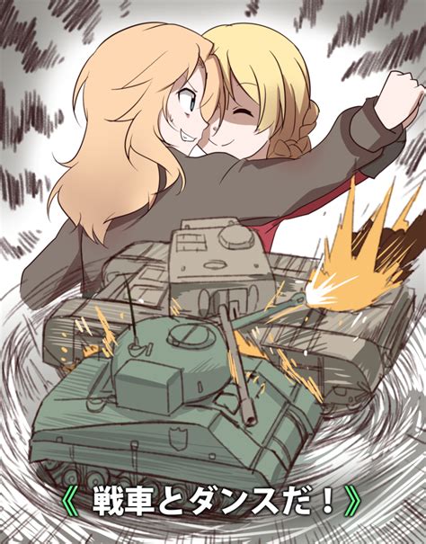 Darjeeling And Kay Girls Und Panzer And 2 More Drawn By Play Girls Und
