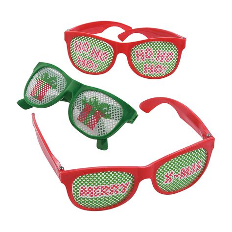 Christmas Fun Pinhole Glasses Novelty Sunglasses Novelty Jewelry Costumes Accessories