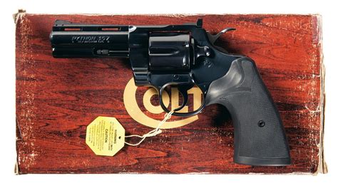 Colt Python Model Double Action Revolver With Box Rock Island Auction