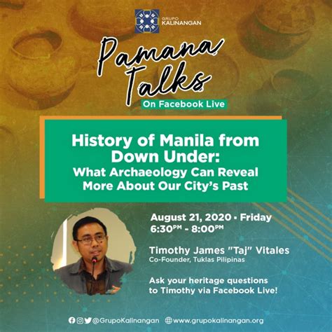 history of manila from down under agimat sining at kulturang pinoy