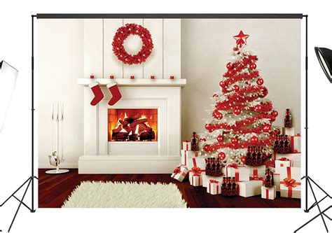 Hellodecor Polyester Fabric 7x5ft Christmas Backdrop Theme Christmas