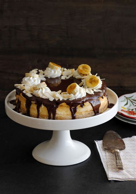 To make the cheesecake base, put the biscuits in a plastic bag and crush with a rolling pin until it resembles fine crumbs but still has texture. Chocolate and Banana Coconut Cheesecake | Lil' Cookie