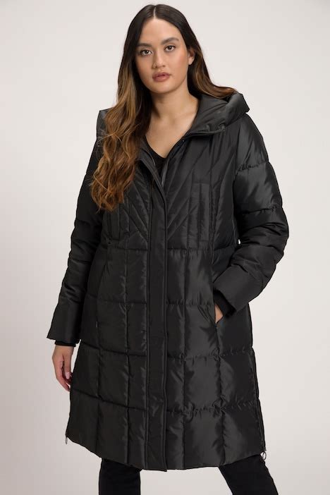 Iridescent Quilted Hooded Fully Lined Jacket Quilted Jackets Jackets