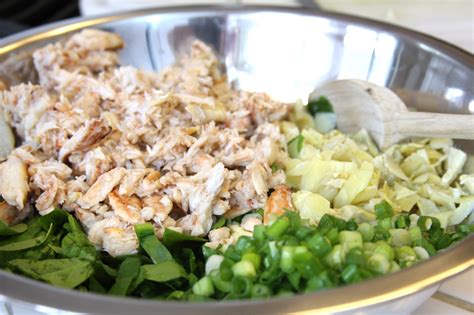 For the best taste and texture, use fresh lump crab meat and the other 8 ingredients listed like cream cheese, old bay seasoning, and cheddar cheese. Hot or Cold Crab Veggie Dip - The Fed Up Foodie