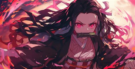 Download Nezuko Demon Transformation Art Wallpaper | Wallpapers.com