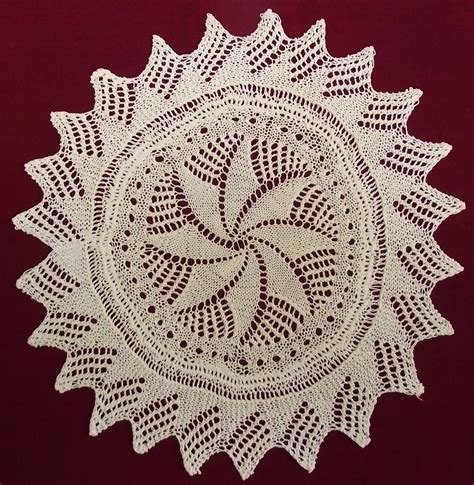Lizzie Lenard Vintage Sewing Knitted Lace Doily