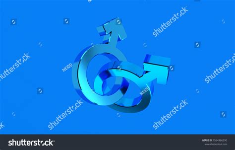 Gender Double Male Symbol Male Homosexuality Stock Illustration