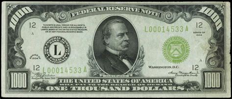 United States 1000 Dollar Federal Reserve Note Series 1934world