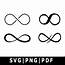 Infinity Symbol SVG PNG PDF Cricut Silhouette Svg  Etsy