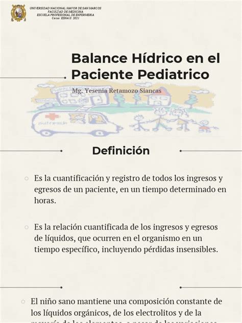 Balance Hidrico En Pediatría Pdf Medicina Clinica Especialidades