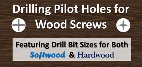 Pilot Hole Drill Bit Size Chart For Wood Screws Woodworking Guides