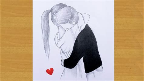 How To Draw A Cute Couple Hugging Step By Step Romantic Couple