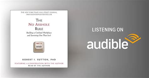 The No Asshole Rule By Robert I Sutton Phd Audiobook Audibleca