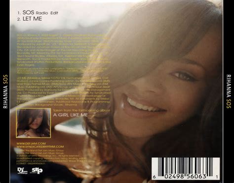Carátula Trasera De Rihanna Sos Cd Single Portada