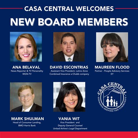 Casa Central Welcomes New Board Members Maureen Flood Ey David