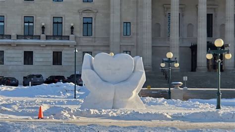 Amazing Snow Sculptures In Winnipeg Youtube
