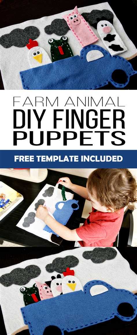 Diy Farm Animal Finger Puppets See Vanessa Craft