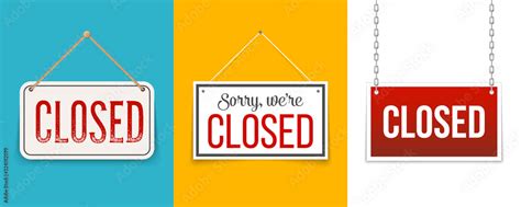 Creative Vector Illustration Sign Sorry We Are Closed Background Art