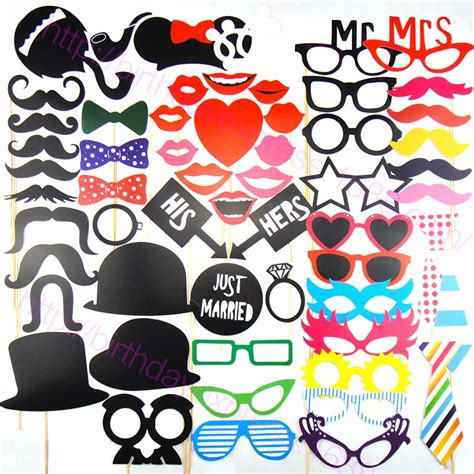 New Item Pcs Set Colorful Funny Photo Booth Props Lips Moustache
